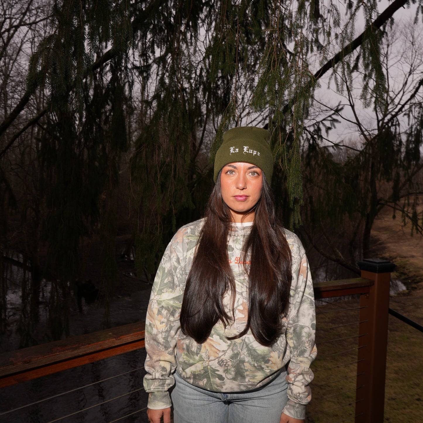 Green Knitted Beanie