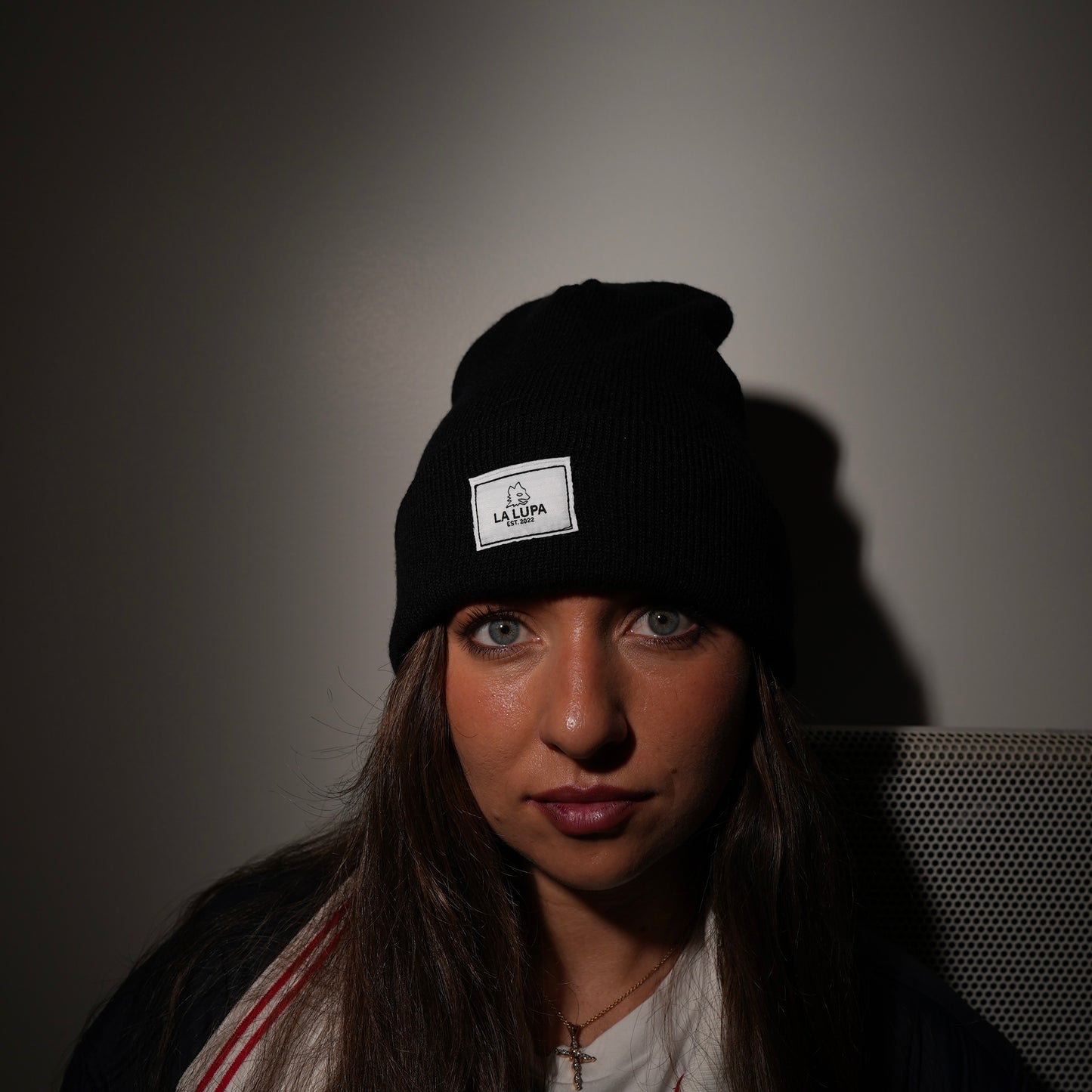 Navy Patch Beanie