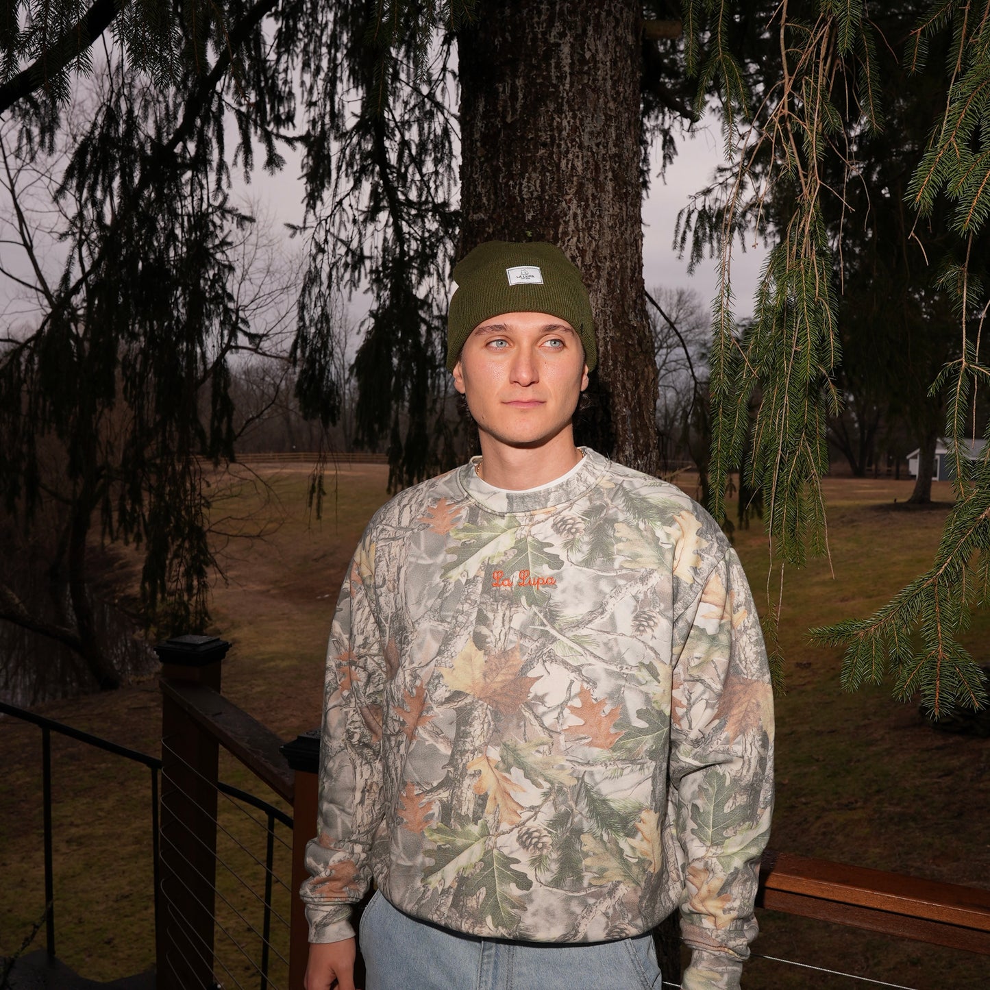 Green Patch Beanie